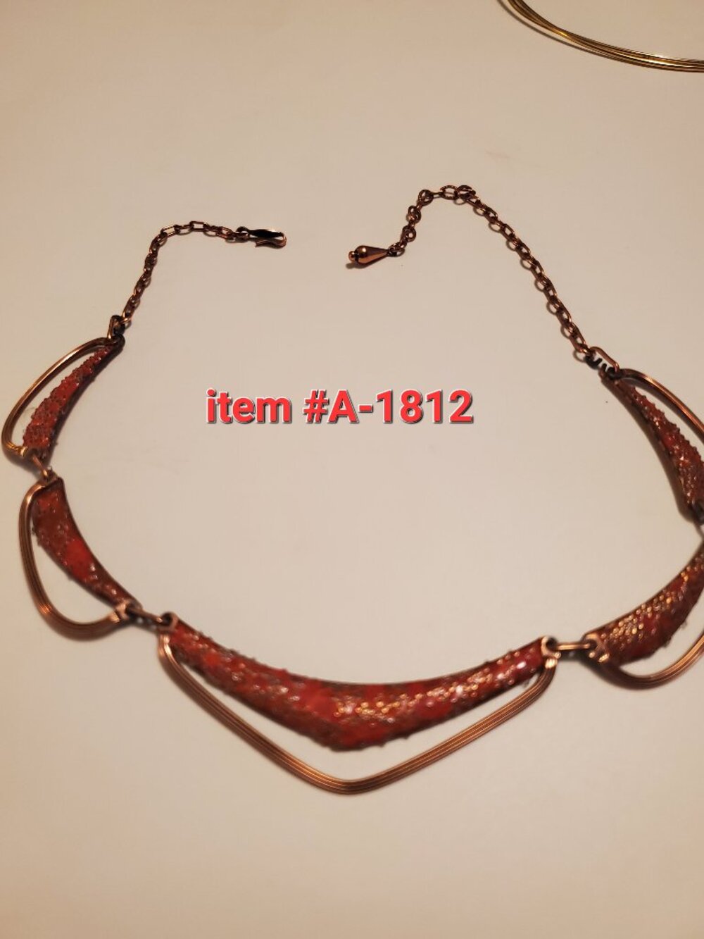1 Red Necklace, item # A-1812, wt. 28 grams .